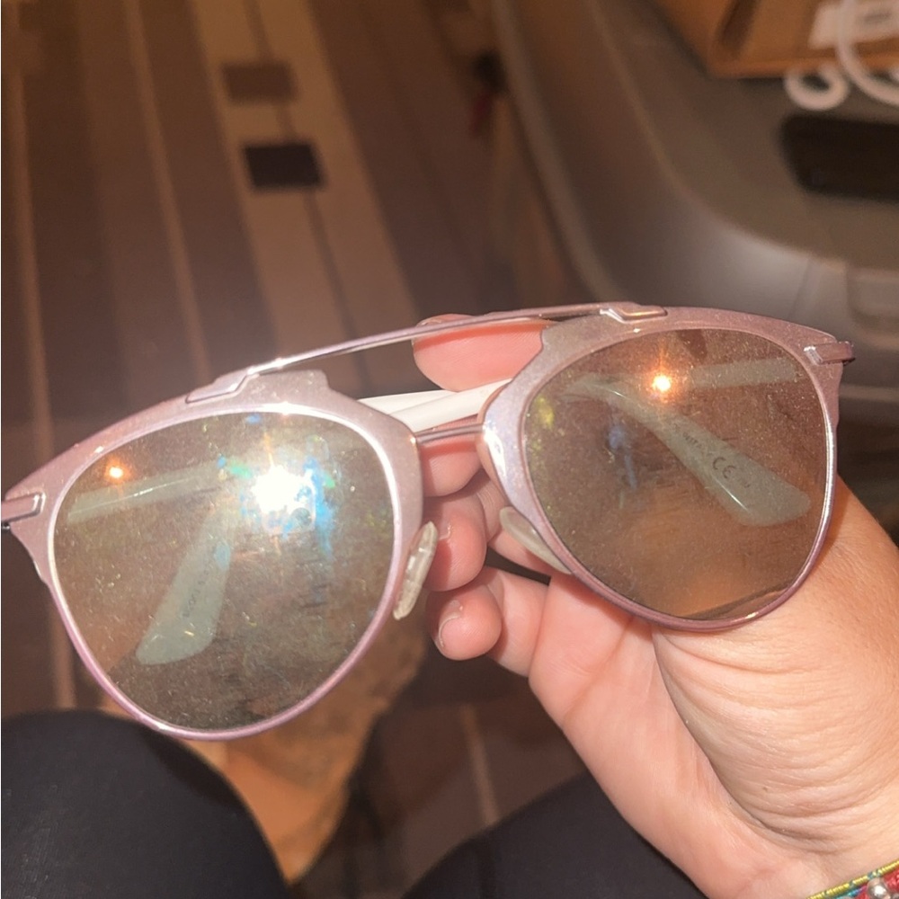 Dior Pink and Silver Sunglasses